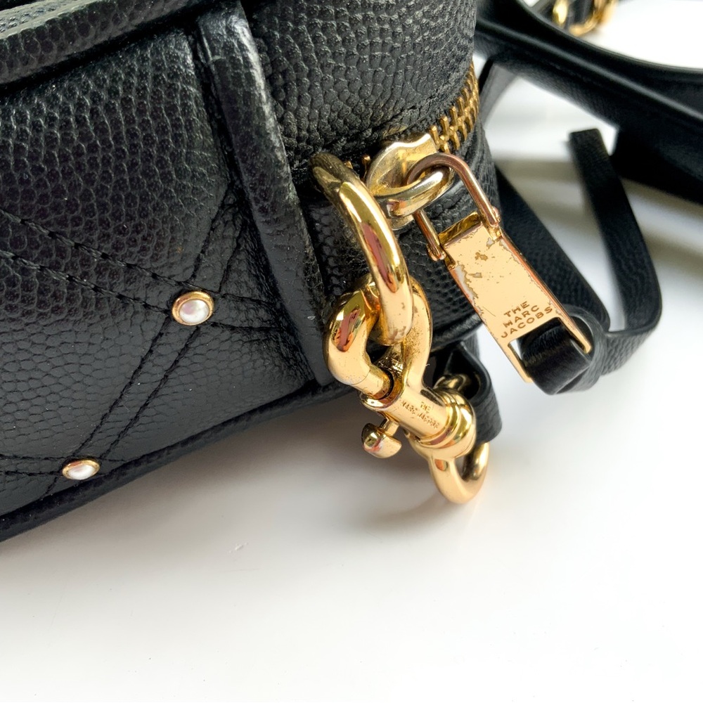 Marc Jacobs Softshot Pearl Quilted Crossbody Bag Black - Picture 4 of 8